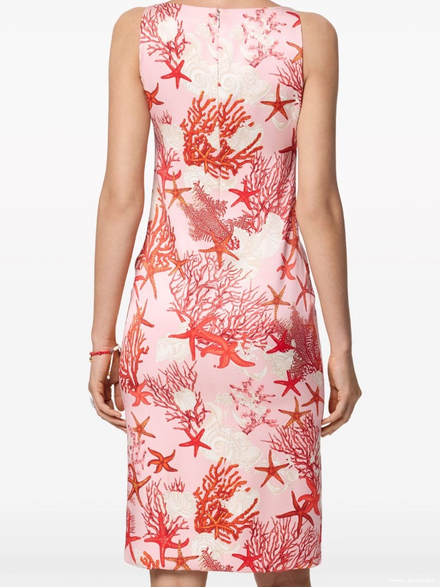 Cheap slip Women Sea Barocco Versace silk dress 0716
